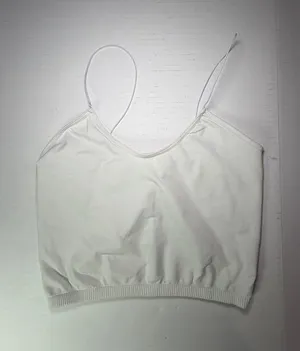 Intimately Free People Classic White Ribbed Cropped Cami Adjustable Straps M/L thumbnail 1