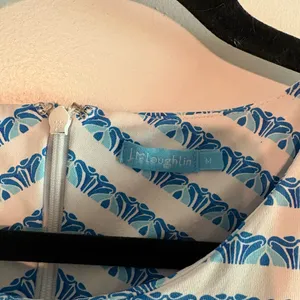 J. McLaughlin Blue And White Pattern Stripe Tank Dress Size‎ Medium thumbnail 8