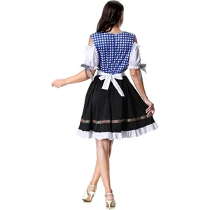 Source Unknown Oktoberfest Costume German Bavarian Dirndl Dress Halloween Plaid Beer Maid SMALL thumbnail 3