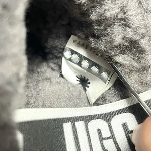 UGG Fluff Yeah Slide Fur Slippers Charcoal Grey Slingback Plush Women’s Size 11 thumbnail 10