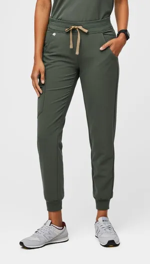 Figs M Medium Zamora Jogger Style Scrub Pants Technical Women’s Nurse Green thumbnail 1