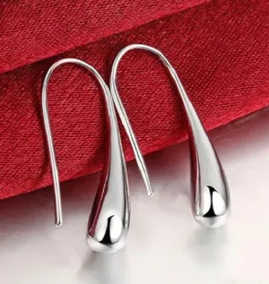 925 Sterling Silver Teardrop Earrings thumbnail 1