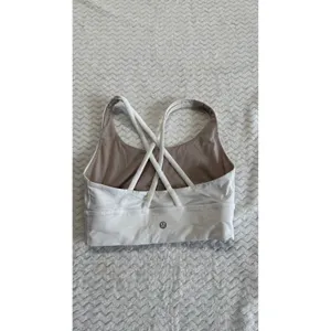 Lululemon energy bra White Strappy Sports Bra W2AV0S Size 4 thumbnail 2