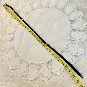 Thin black Belt with gold stud detail Size Small Medium thumbnail 4