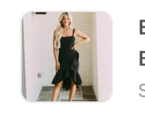 These Three Boutique Black Midi Dress thumbnail 3