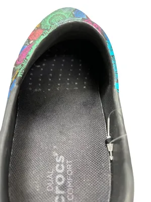 Crocs Work Dual Comfort wms paisley multicolored slip on clogs sz 6W SKU 10-124 thumbnail 8