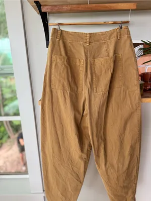 Universal Threads Camel Tan Barrel Leg Utility Tapered Pants Sz 4 thumbnail 10