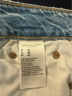 American Eagle Low-Rise Maxi Dreamy Drape denim skirt size 000 front split thumbnail 6