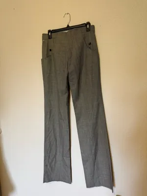 Stella McCartney | Gray Textured Dress Pants - 40 thumbnail 3