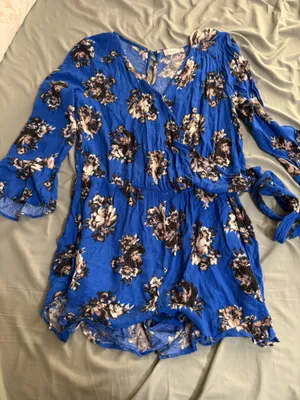 Altar’d state floral wrap romper size large thumbnail 1