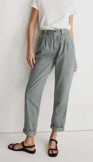 Madewell Overcast Green Garment-Dyed Tapered Chino Pants Size 25 thumbnail 1