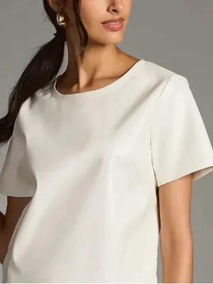 Anthropologie |‎ Porridge Collin Faux Leather Tee thumbnail 1