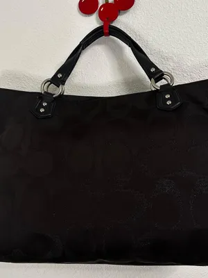 Vtg Y2K Coach Campbell Signature Izzy Fashion Large Black Satchel Purse 26241 thumbnail 3