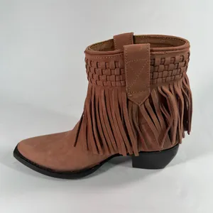 Frye Women's Sacha Short‎ Fringe Nubuck Leather Bootie in Rose Cake Size 6B Boho thumbnail 8
