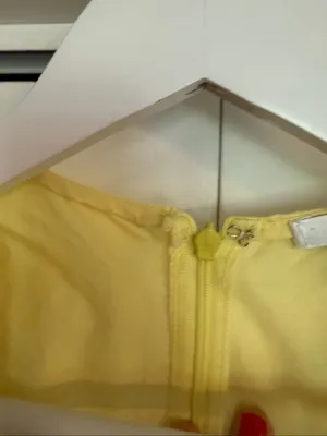 Carven made in Italy butter yellow knot front Aline dress small thumbnail 4