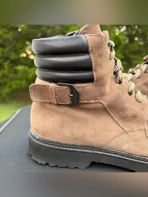 Aquatalia Mayra Weatherproof Suede Ankle Moto Boots Brown Size 10.5 thumbnail 2
