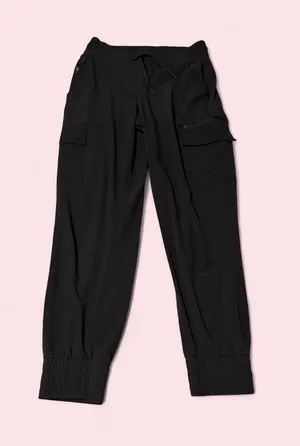 all in motion Black Cargo Jogger Pants with Drawstring Waist thumbnail 1