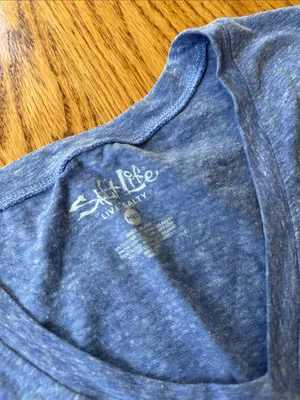 Salt Life Heathered Sky Blue V-Neck Tee thumbnail 2