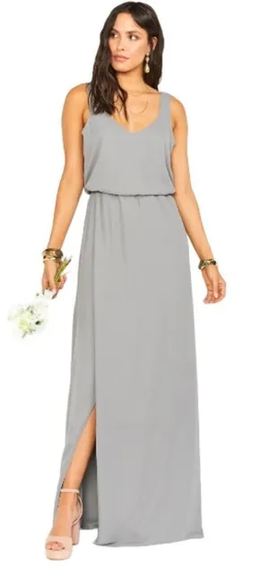 Show Me Your Mumu Gray‎ Kendall Maxi Dress Size Large New With Tags thumbnail 1