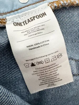 One Teaspoon Shorts Size 23 Blue Moon Le Wolves Button Fly Frayed Retro Indie‎ thumbnail 7