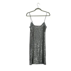Urban Social NEW Silver Sequin Mini Dress V-Neck Homecoming Cocktail Party thumbnail 8