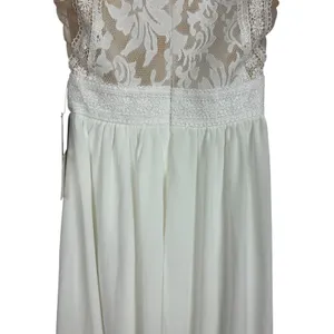 Lulu’s Forever & Always White Lace Maxi Dress Sz XS NWT Bridesmaid Formal thumbnail 14