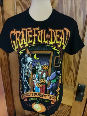Liquid Blue Grateful Dead Trick or Treat Halloween T-Shirt Small thumbnail 4