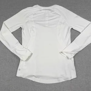 Athleta Pullover Womens‎ Medium White Long Sleeve 1/4 Zip Moisture Wicking thumbnail 8