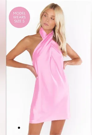 NWT SHOW ME YOUR MUMU- Jasmine Halter Mini Dress size Large thumbnail 2