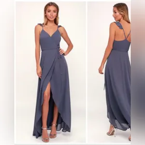 NWT Lulu’s Here’s to Us High-Low Wrap Dress thumbnail 2