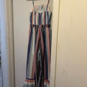 Striped Multicolor Romper Blue thumbnail 2