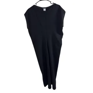Zara Women Maxi Dress Black L Sleeveless Crew Neck Minimalist Chic thumbnail 2