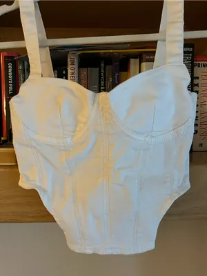 Zara White Structured Bustier One-Piece thumbnail 2