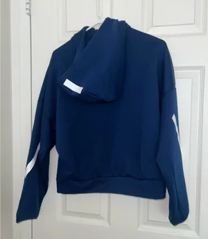 Adidas Navy Zip-Up Jacket thumbnail 2