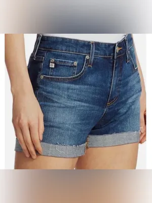 AG Adriano Goldschmied Hailey Rollup‎ Ex-Boyfriend Denim shorts size 27R thumbnail 3