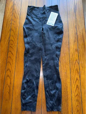 Lululemon Base Pace High Rise 25" Heritage Camo Deep Coal Black Size 4 NWT thumbnail 2