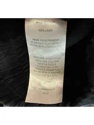 Quince Black Linen Drawstring Pants Size L thumbnail 3