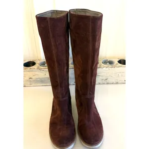 Ilse Jacobsen Boots Womens Size 7.5 Brown Suede Riding‎ Knee High Flat Casual thumbnail 2