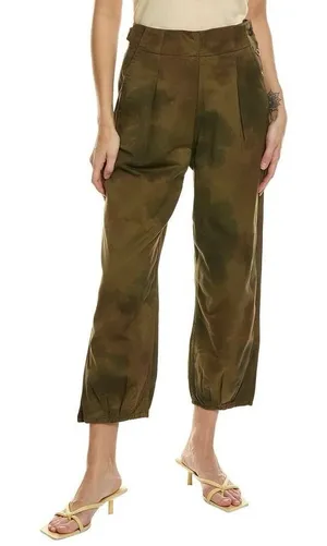 AG Adriano Goldschmied Adel Trousers 27 NWT‎ Barrel Leg Pleated Cropped Utility thumbnail 1