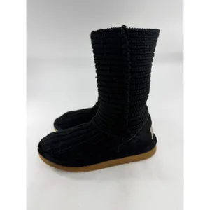 UGG Australia Classic Cardy 5857 Black Knit Mid Calf Boots Womens 7 thumbnail 2