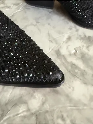 Jessica Simpson Black Crystal Western Ankle Boots thumbnail 9