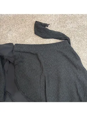 Aerie Chiffon Flowy wrap skirt black mini skirt lined size S Gothcore coquette thumbnail 12