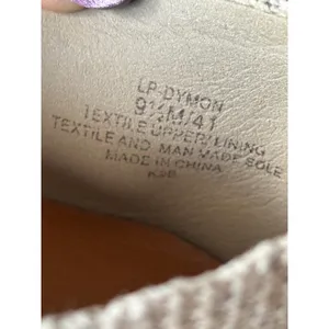 Lucky Brand Dymon Ballet‎ Flats Size 9.5M Beige Knit Metallic Slip On Shoes thumbnail 8