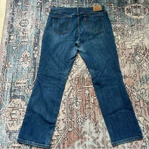 Levi's 505 Straight Dark Wash Straight Leg Jeans Size 12 Mid Rise Denim thumbnail 8