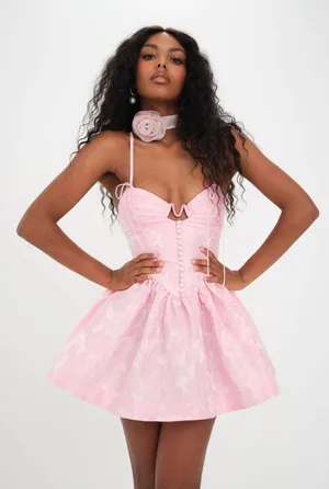 For Love & Lemons Faith Mini Dress Pink thumbnail 2