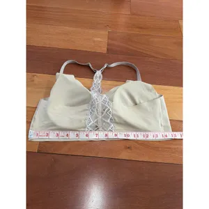 Calvin Klein‎ Bralette Womens Beige Lace Racerback Seamless Wireless L thumbnail 3