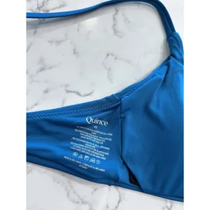 NWOT Quince Lagoon Teal Blue Italian Scoop Neck Bikini Top Size XS thumbnail 5