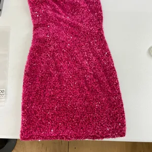 NEW Loyeloy women's pink sequins one shoulder cutout strap bodycon‎ mini dress thumbnail 6