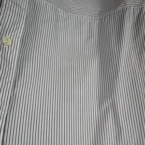 Vince Striped Band Collar Tunic Shirt Size XL Cotton Popover‎ Minimalist Capsule thumbnail 3