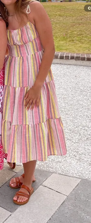 Striped Sundress Pink Size M thumbnail 1